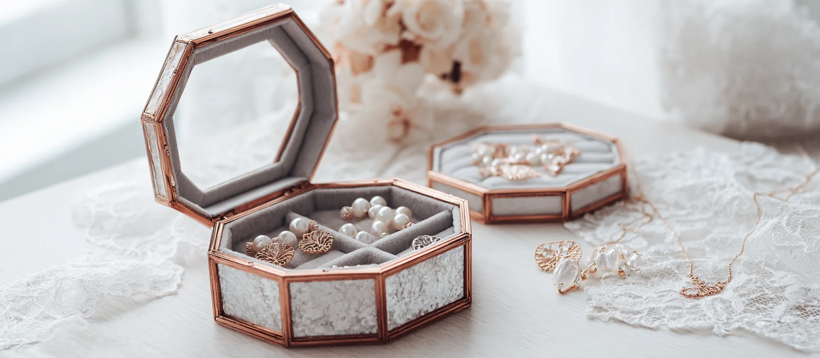 Portrait frame small glass jewelry box, small jewlery box, jewelry box manufacturer.